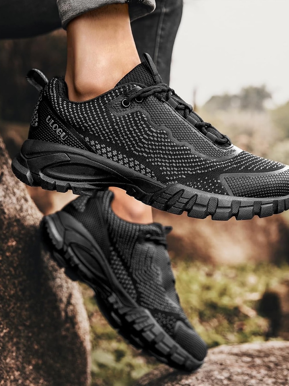 New Women’s/Mens Black Lightweight Trail waterproof shoes size EU38